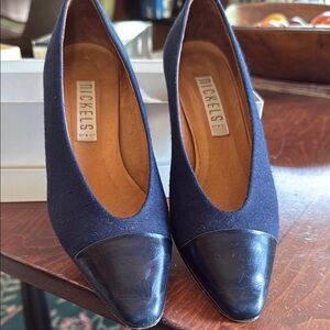 Nickels Navy Blue Heels Elegant Pumps